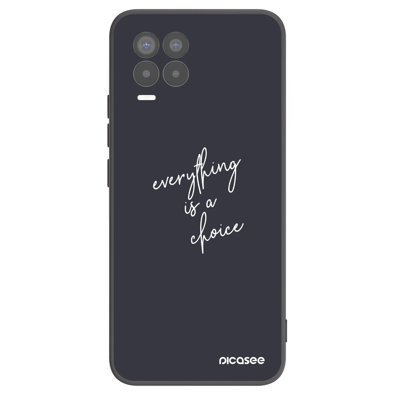 Picasee silikonski črni ovitek za Realme 8 4G - Everything is a choice