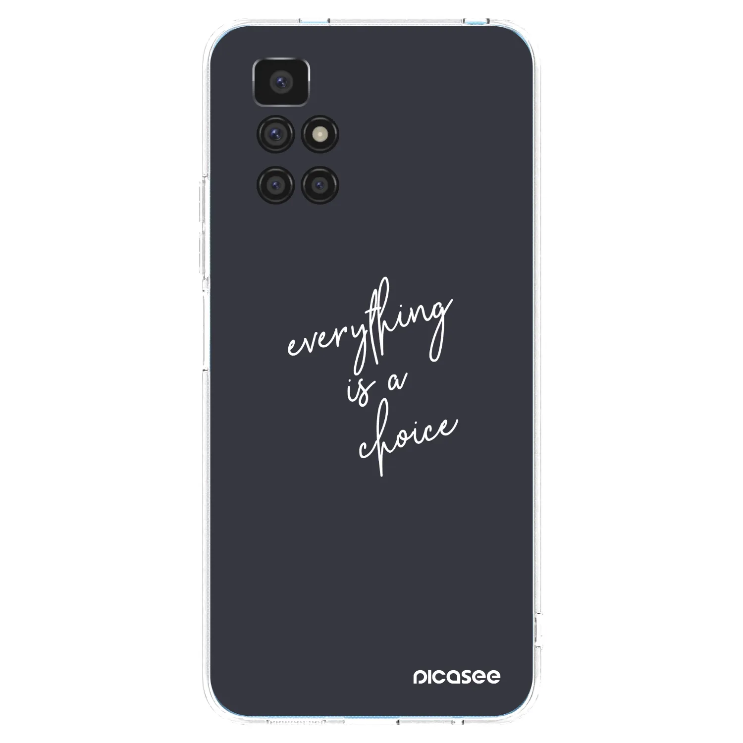Picasee silikonski prozorni ovitek za Xiaomi Redmi 10 - Everything is a choice