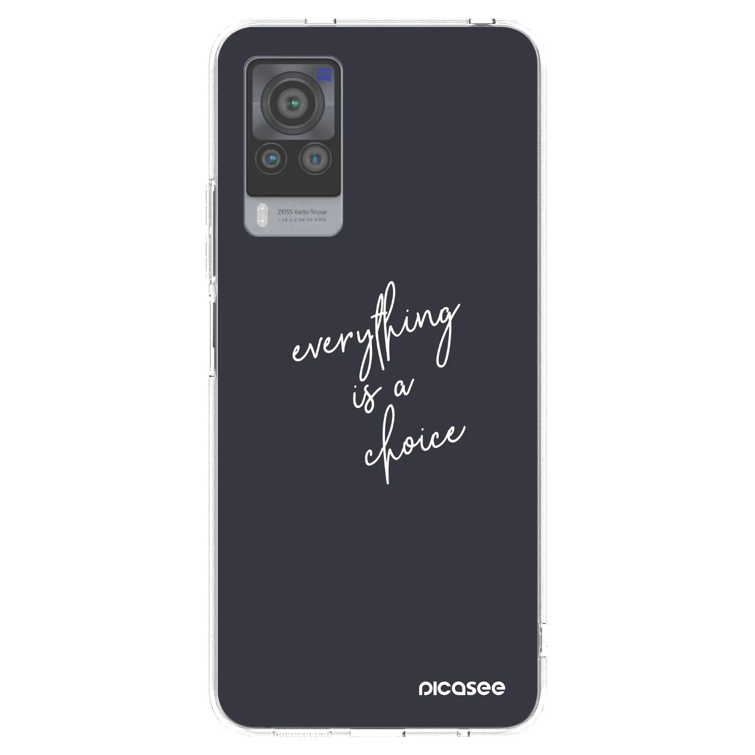 Picasee silikonski prozorni ovitek za Vivo X60 Pro 5G - Everything is a choice