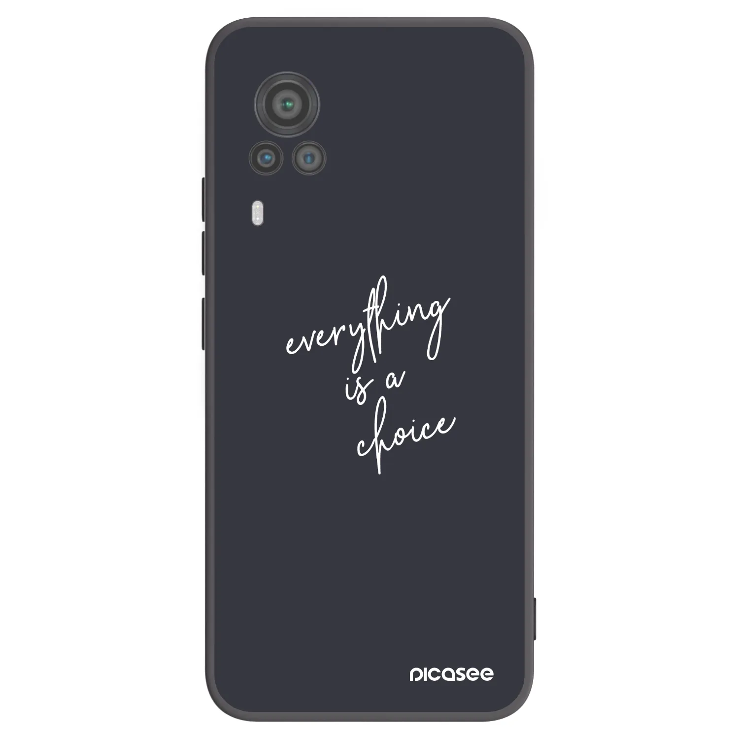 Picasee silikonski črni ovitek za Vivo X60 Pro 5G - Everything is a choice