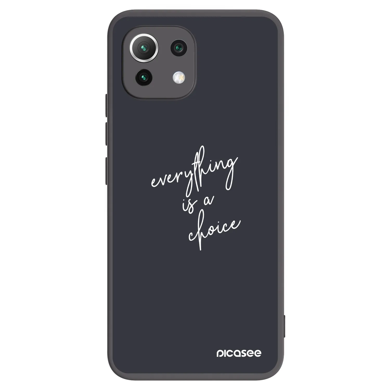 Picasee silikonski črni ovitek za Xiaomi 11 Lite 5G NE - Everything is a choice