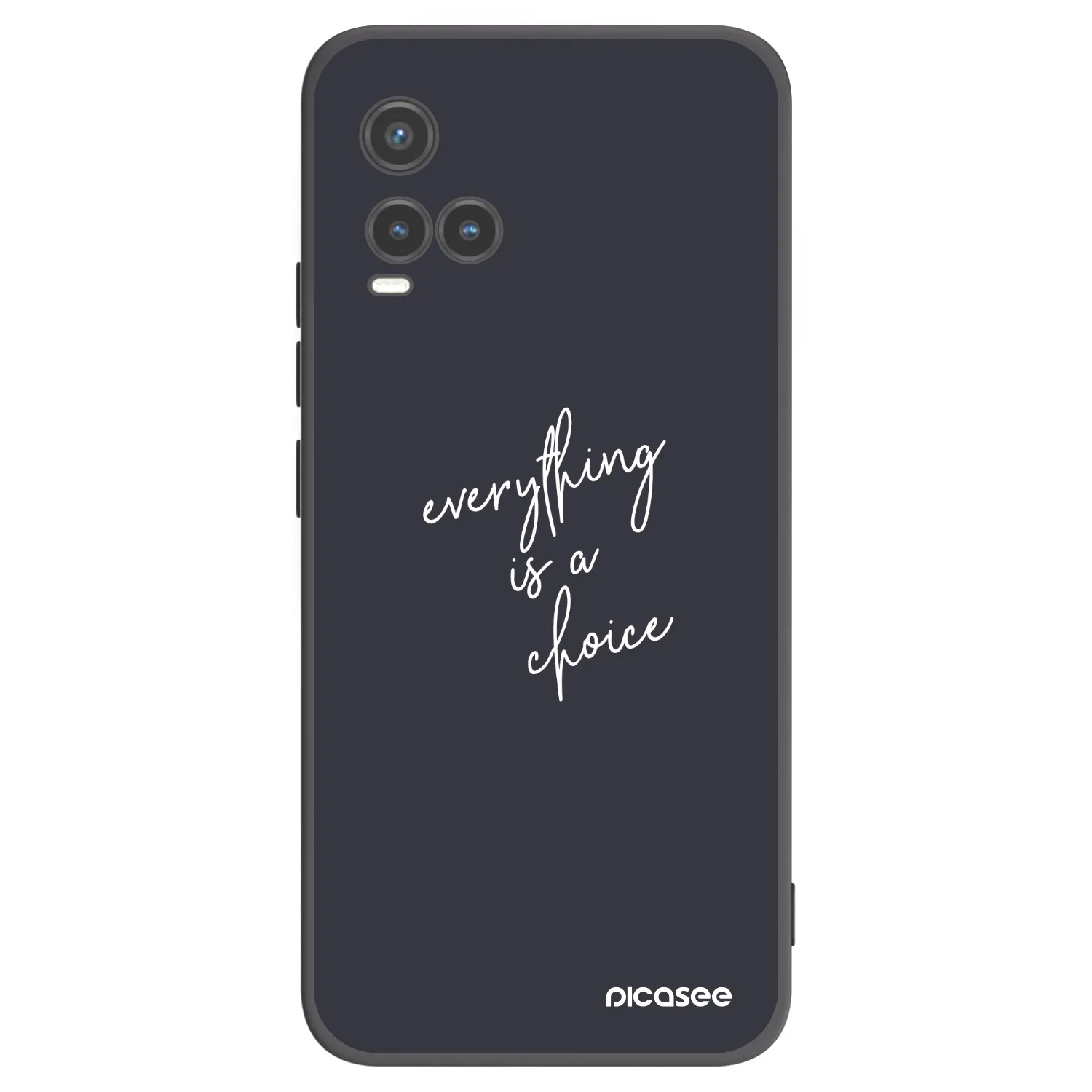 Picasee silikonski črni ovitek za Vivo Y33s - Everything is a choice
