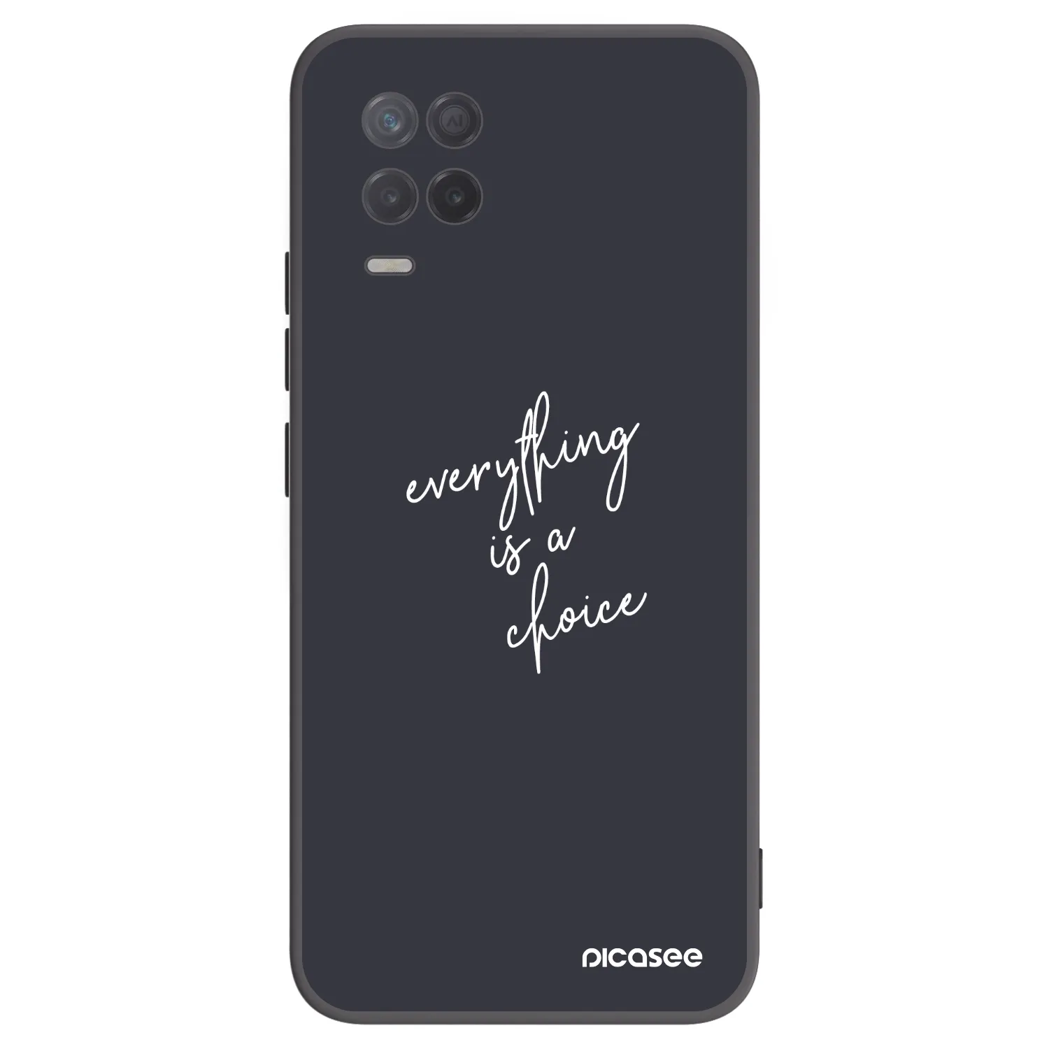 Picasee silikonski črni ovitek za Realme 8 5G - Everything is a choice