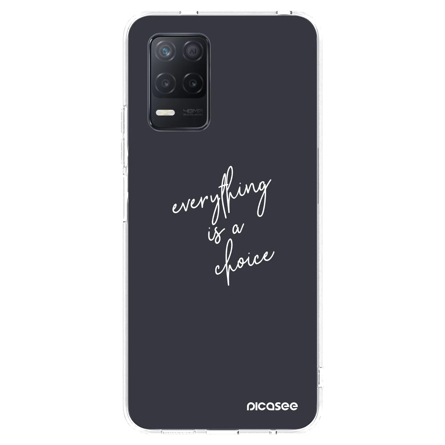 Picasee silikonski prozorni ovitek za Realme 8 5G - Everything is a choice