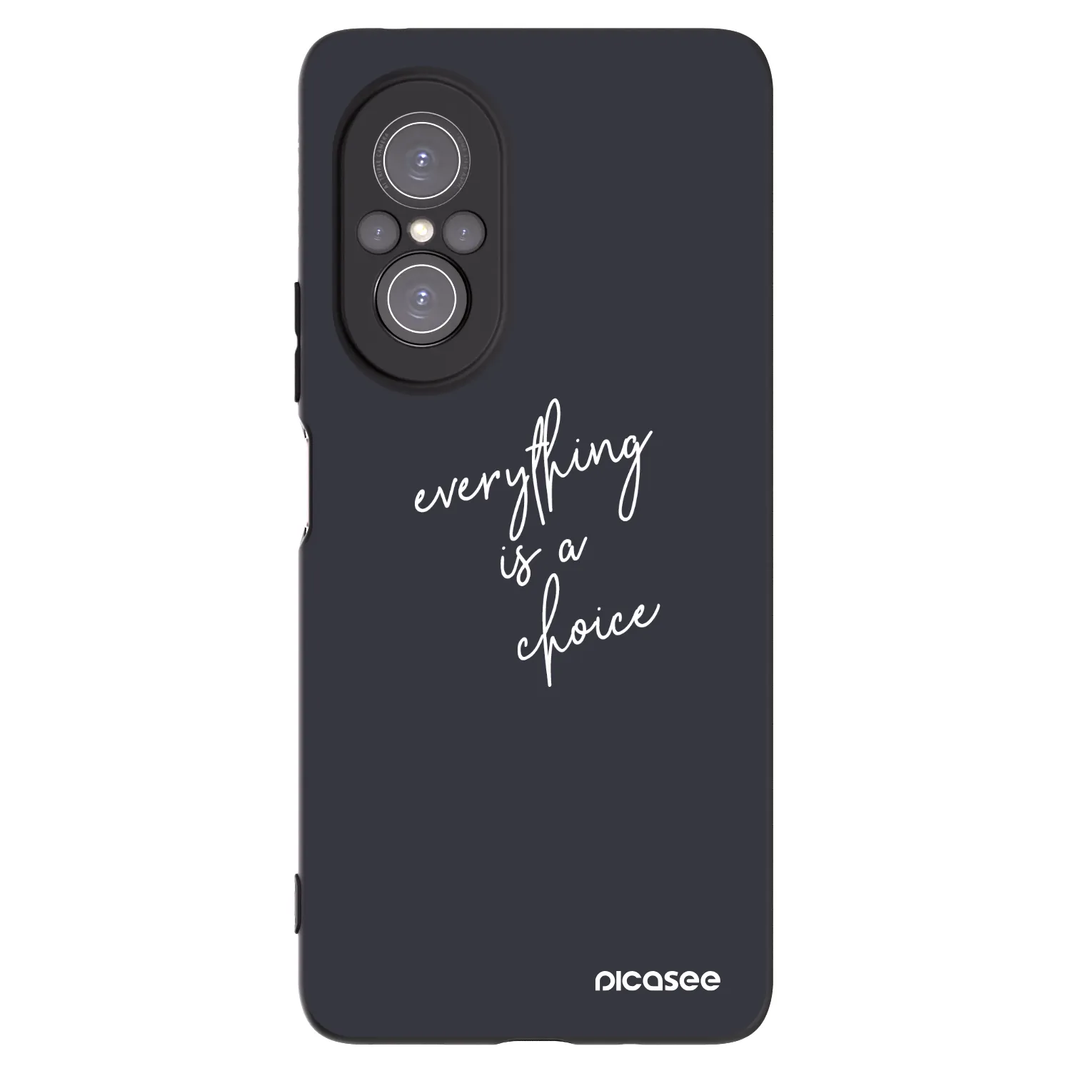 Picasee silikonski črni ovitek za Huawei Nova 9 SE - Everything is a choice