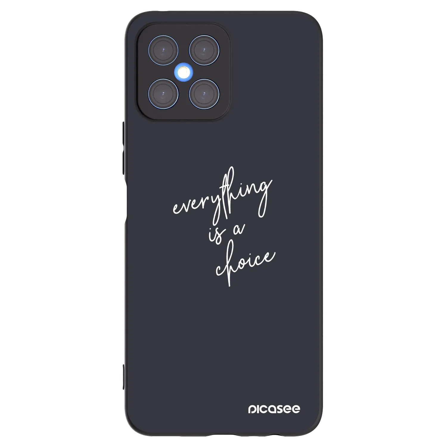 Picasee silikonski črni ovitek za Honor X8 4G - Everything is a choice