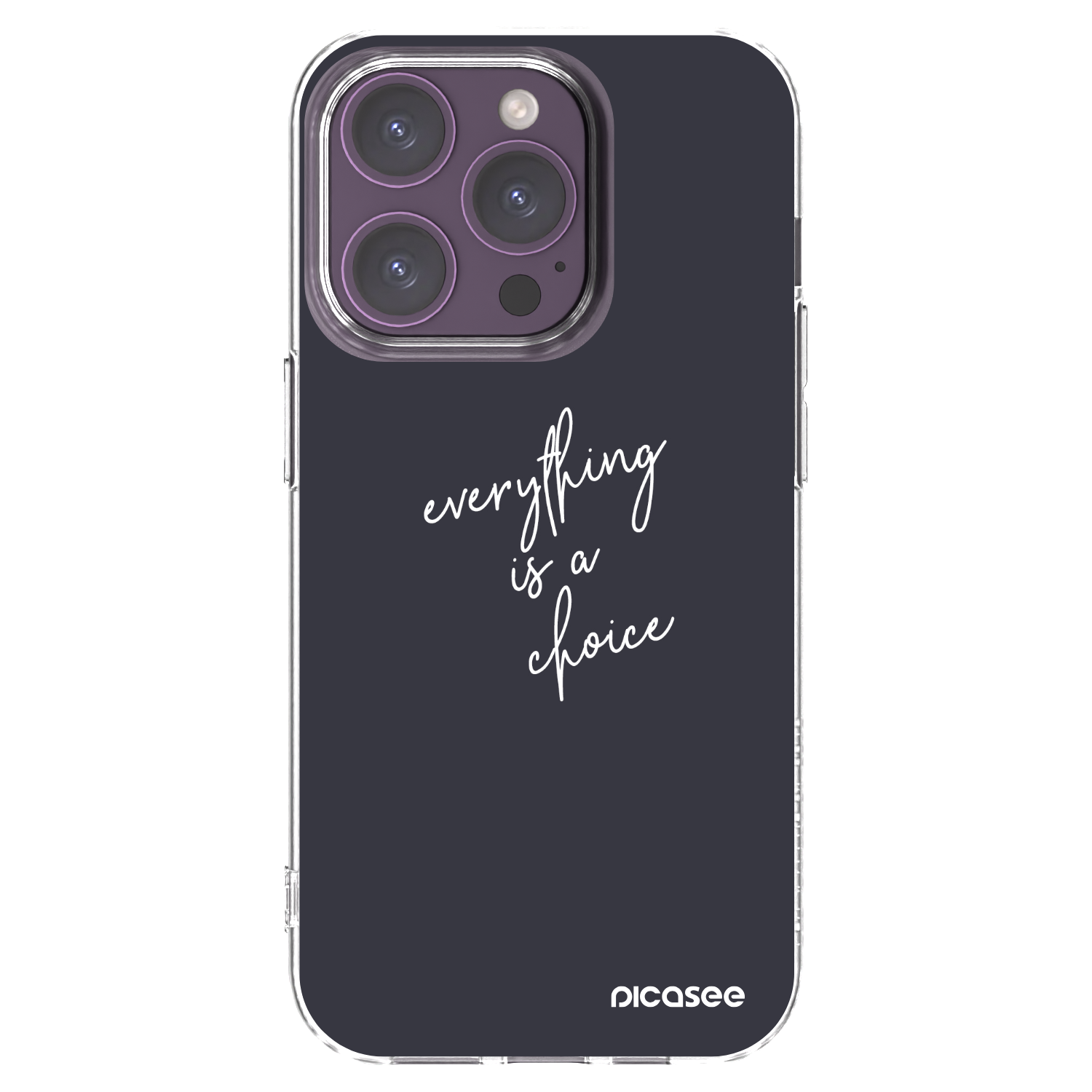 Picasee silikonski prozorni ovitek za Apple iPhone 14 Pro - Everything is a choice