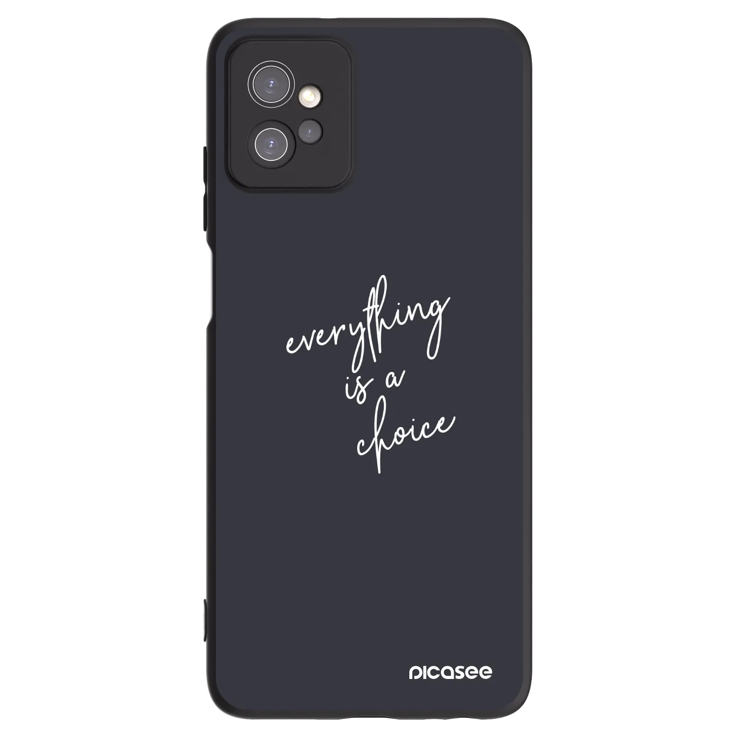 Picasee silikonski črni ovitek za Motorola Moto G32 - Everything is a choice