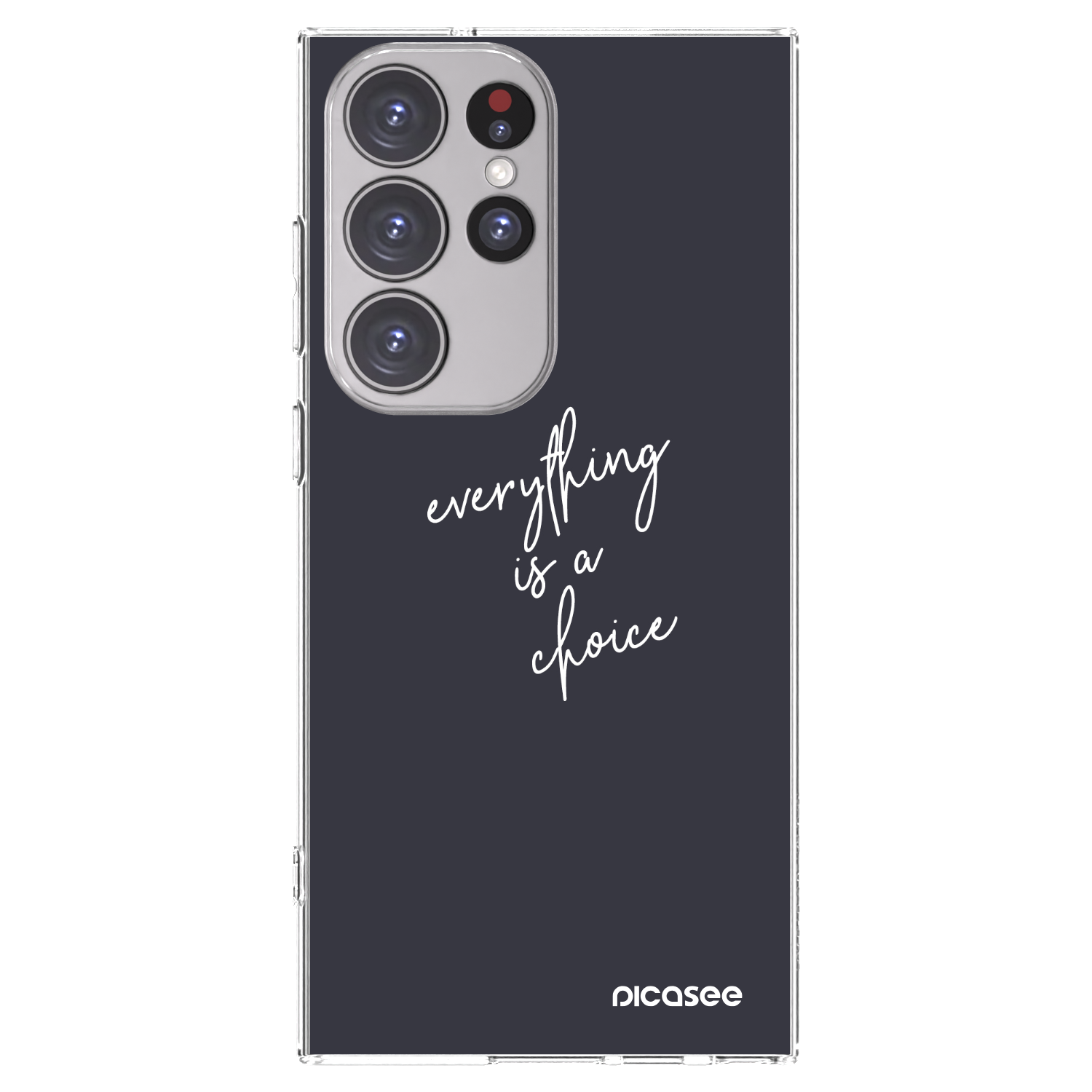 Picasee silikonski prozorni ovitek za Samsung Galaxy S23 Ultra 5G - Everything is a choice