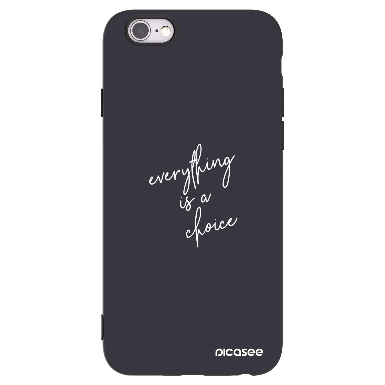 Picasee silikonski črni ovitek za Apple iPhone 6/6S - Everything is a choice