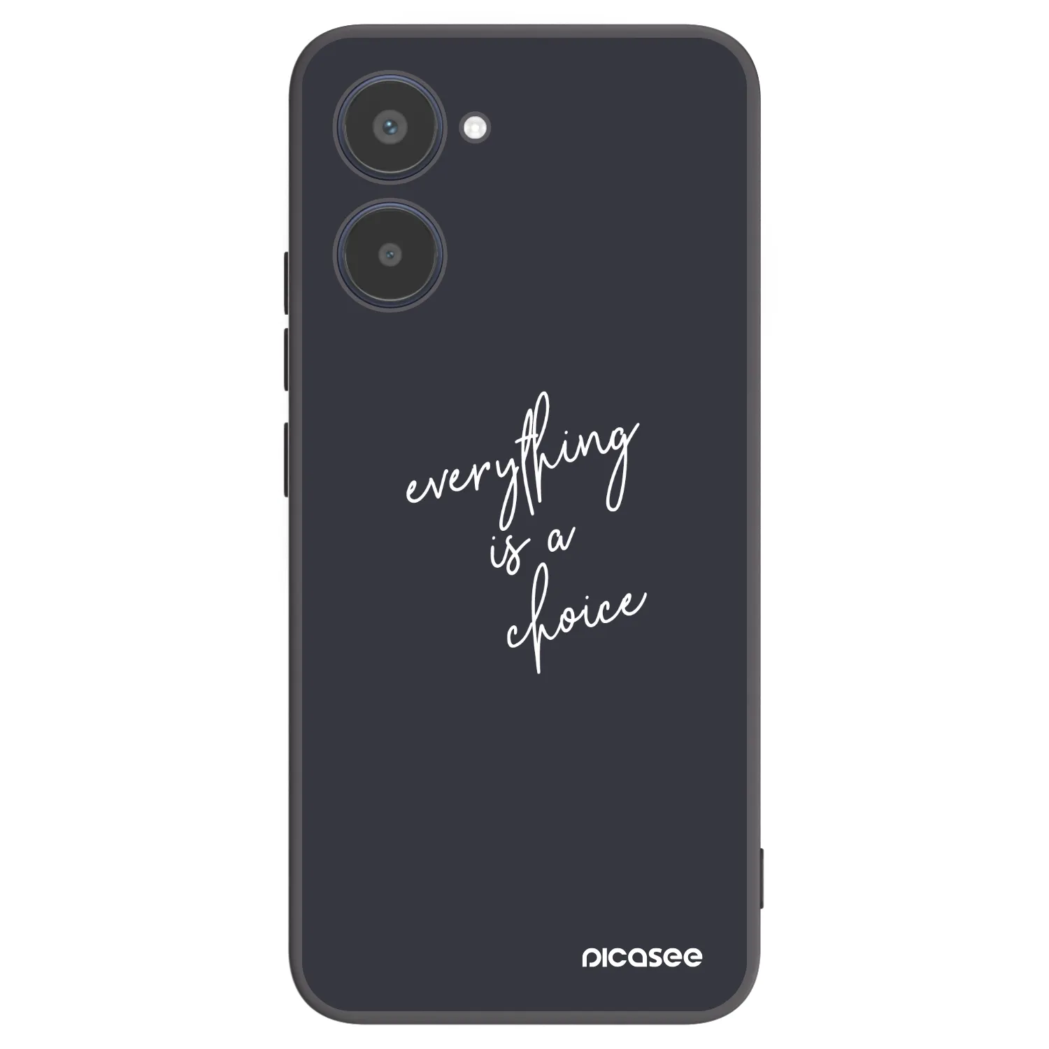Picasee silikonski črni ovitek za Realme 10 4G - Everything is a choice