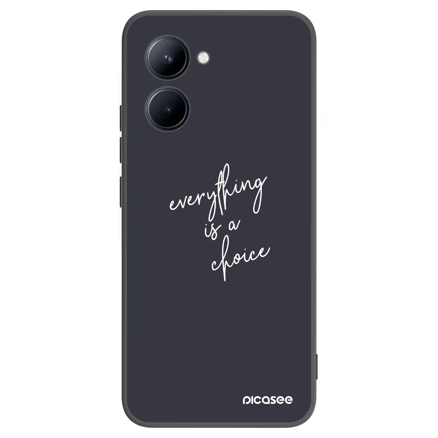 Picasee silikonski črni ovitek za Realme C33 (2023) - Everything is a choice