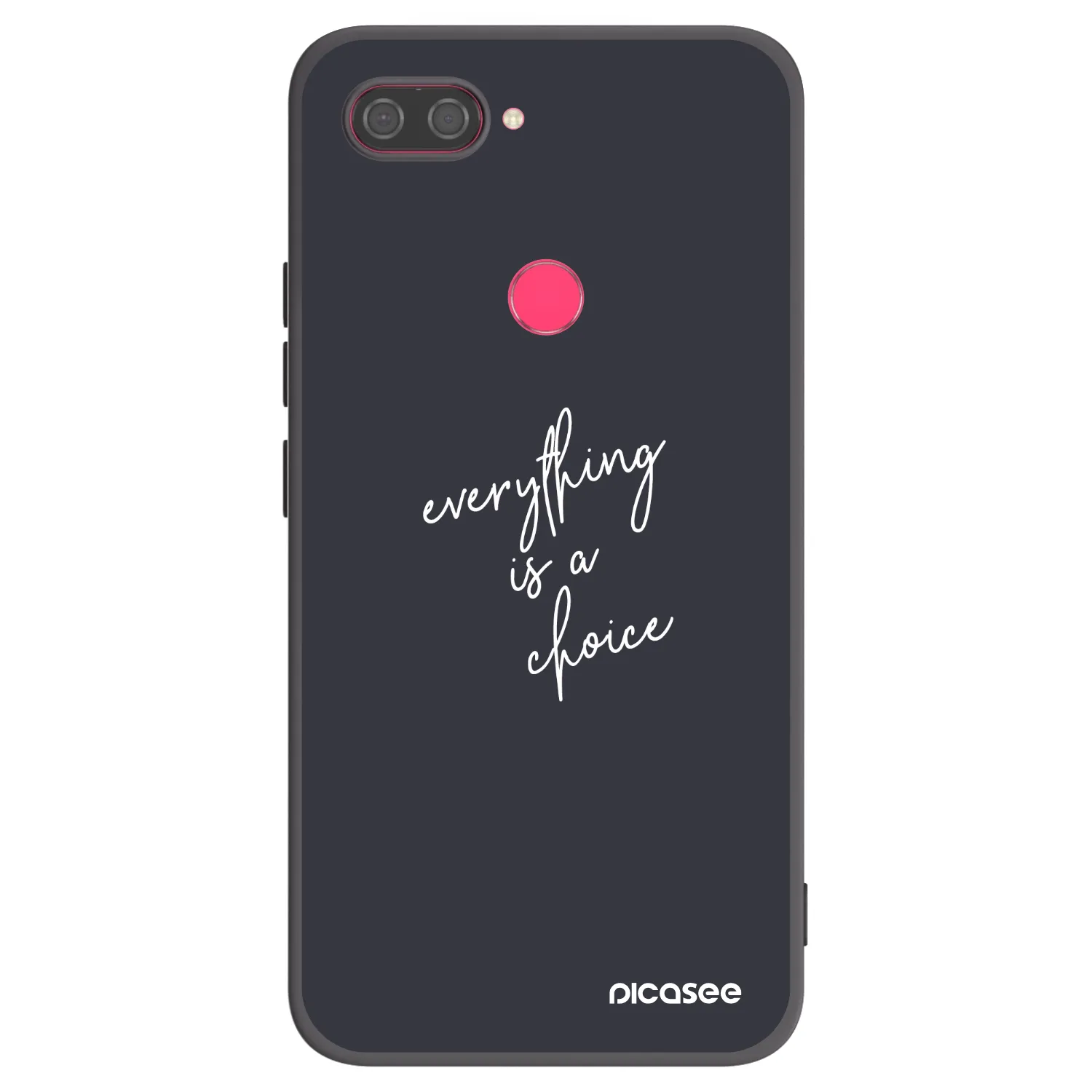 Picasee silikonski črni ovitek za Xiaomi Mi 8 Lite - Everything is a choice