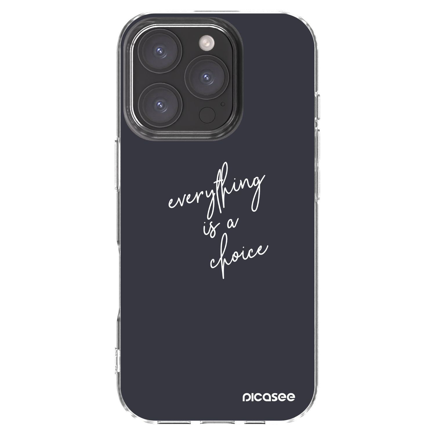 Picasee silikonski prozorni ovitek za Apple iPhone 16 Pro - Everything is a choice