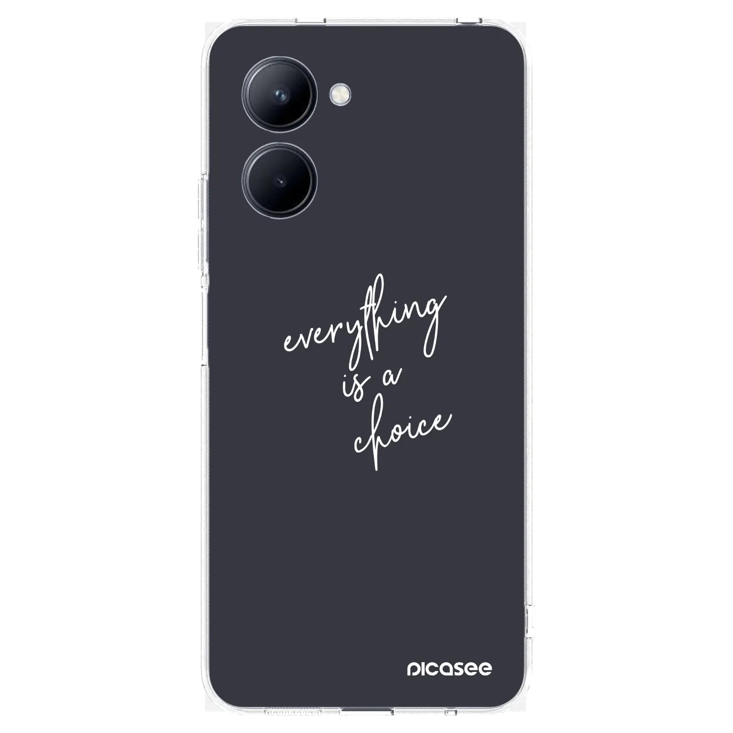 Picasee silikonski prozorni ovitek za Realme C33 (2023) - Everything is a choice