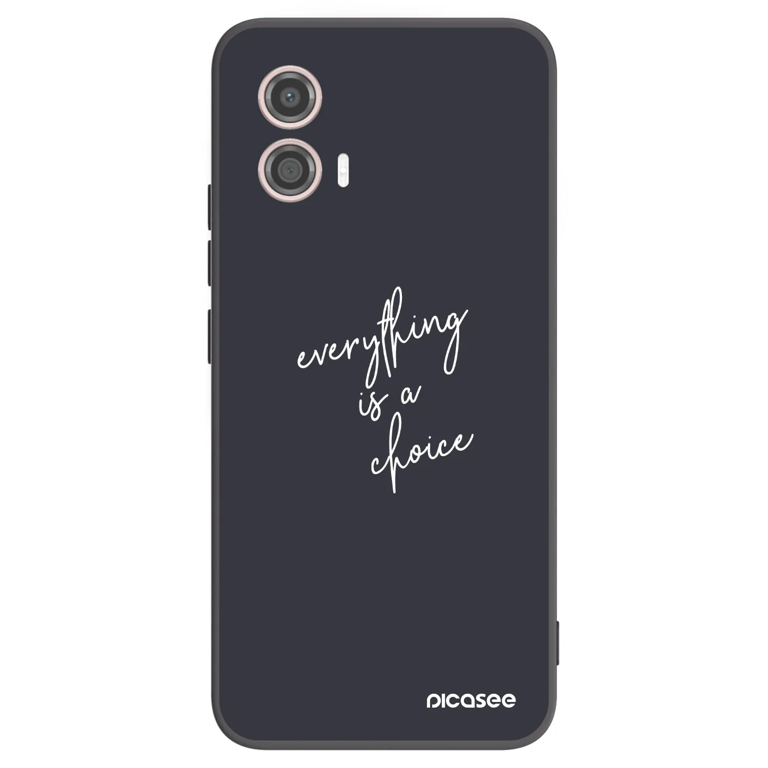 Picasee silikonski črni ovitek za Motorola Moto G53 5G - Everything is a choice