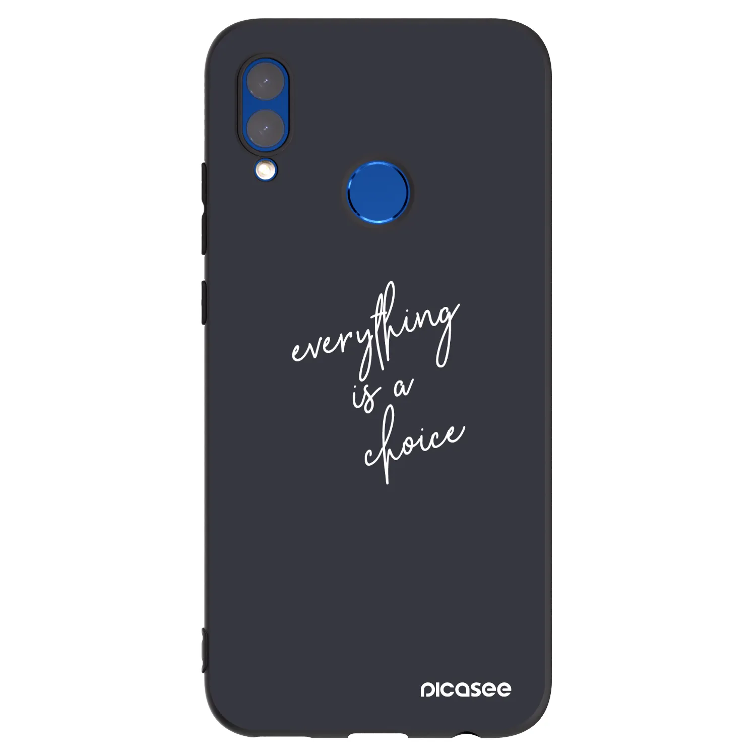 Picasee silikonski črni ovitek za Huawei P Smart 2019 - Everything is a choice