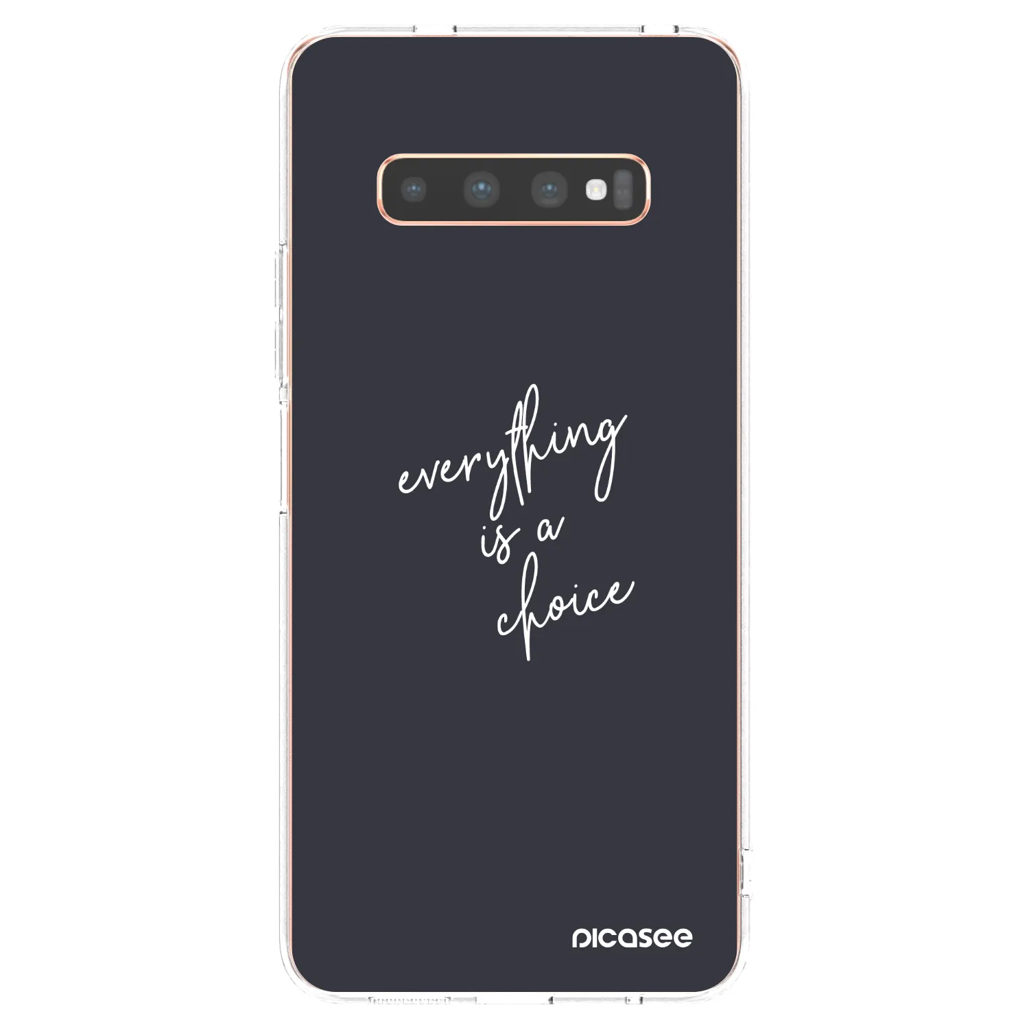 Picasee silikonski prozorni ovitek za Samsung Galaxy S10 Plus G975 - Everything is a choice