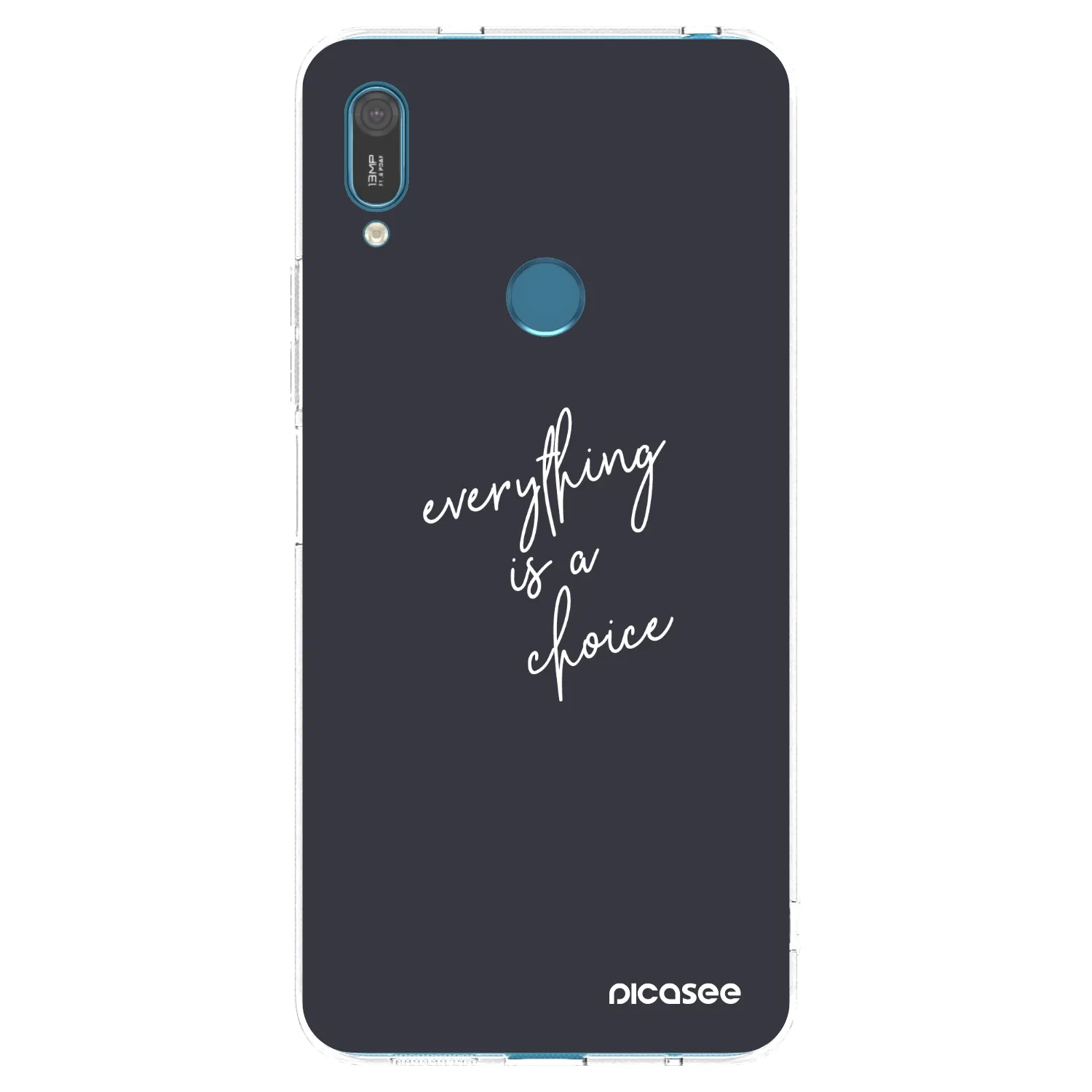 Picasee silikonski prozorni ovitek za Huawei Y7 2019 - Everything is a choice