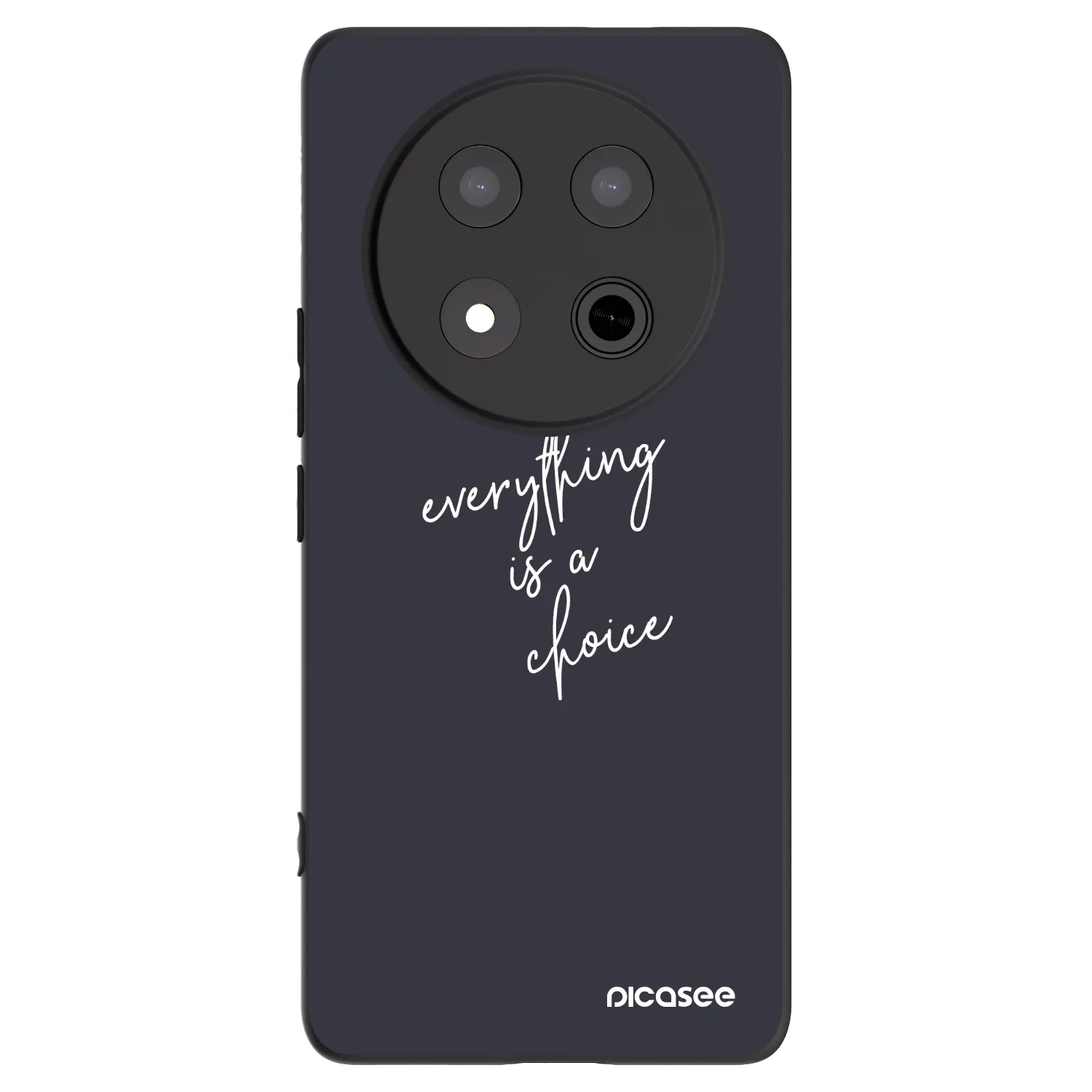 Picasee silikonski črni ovitek za Honor Magic7 Lite 5G - Everything is a choice