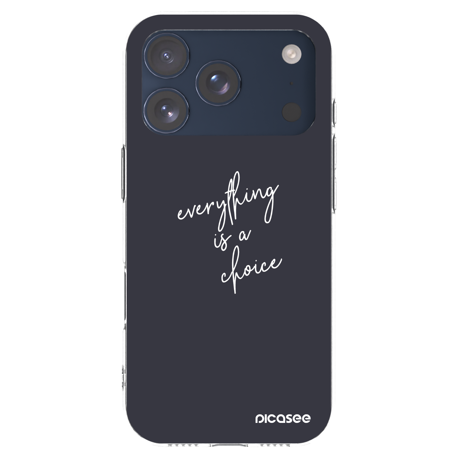 Picasee silikonski prozorni ovitek za Apple iPhone 17 Pro - Everything is a choice