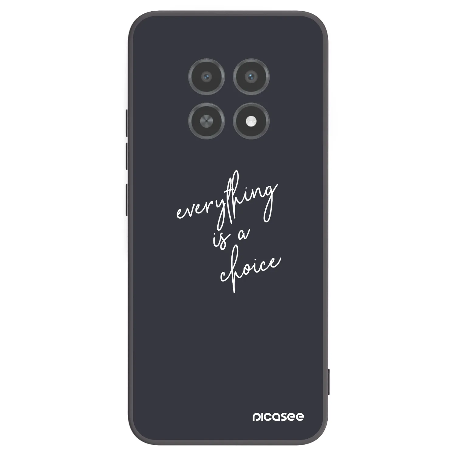 Picasee silikonski črni ovitek za Realme 12X - Everything is a choice