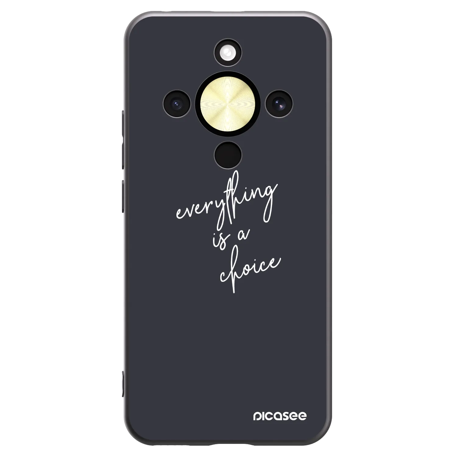 Picasee silikonski črni ovitek za Honor Magic8 Lite 5G - Everything is a choice