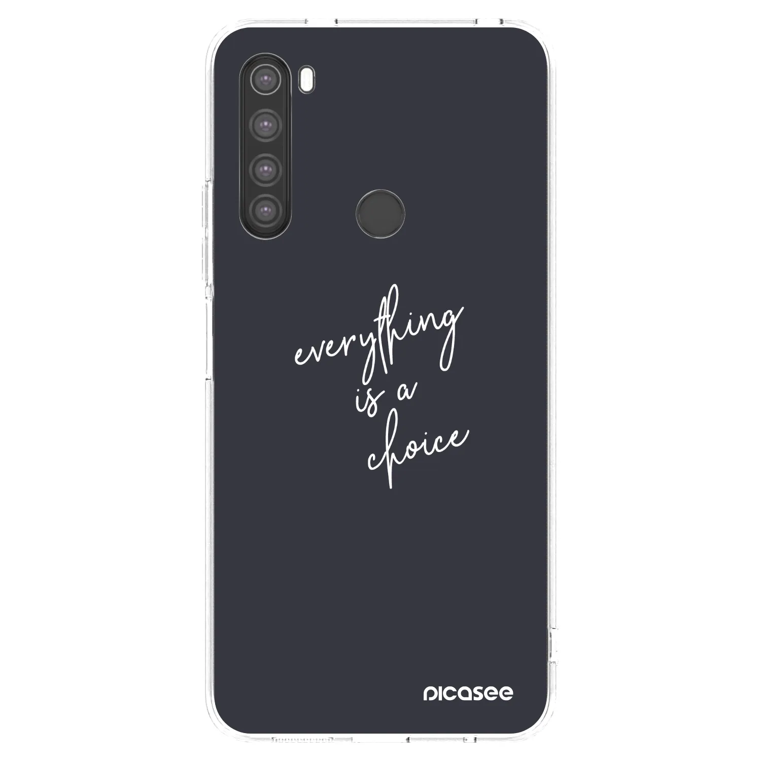 Picasee silikonski prozorni ovitek za Xiaomi Redmi Note 8 - Everything is a choice