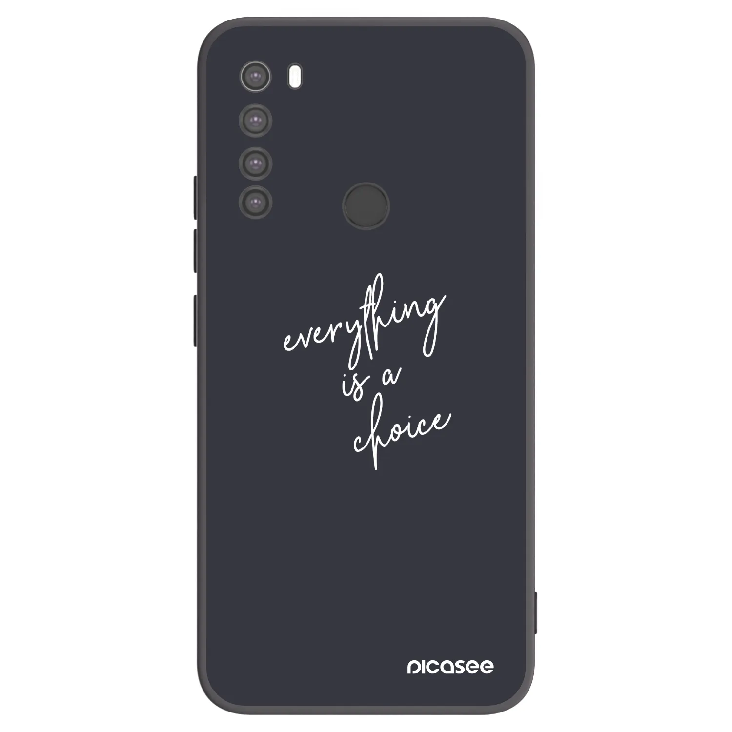 Picasee silikonski črni ovitek za Xiaomi Redmi Note 8 - Everything is a choice