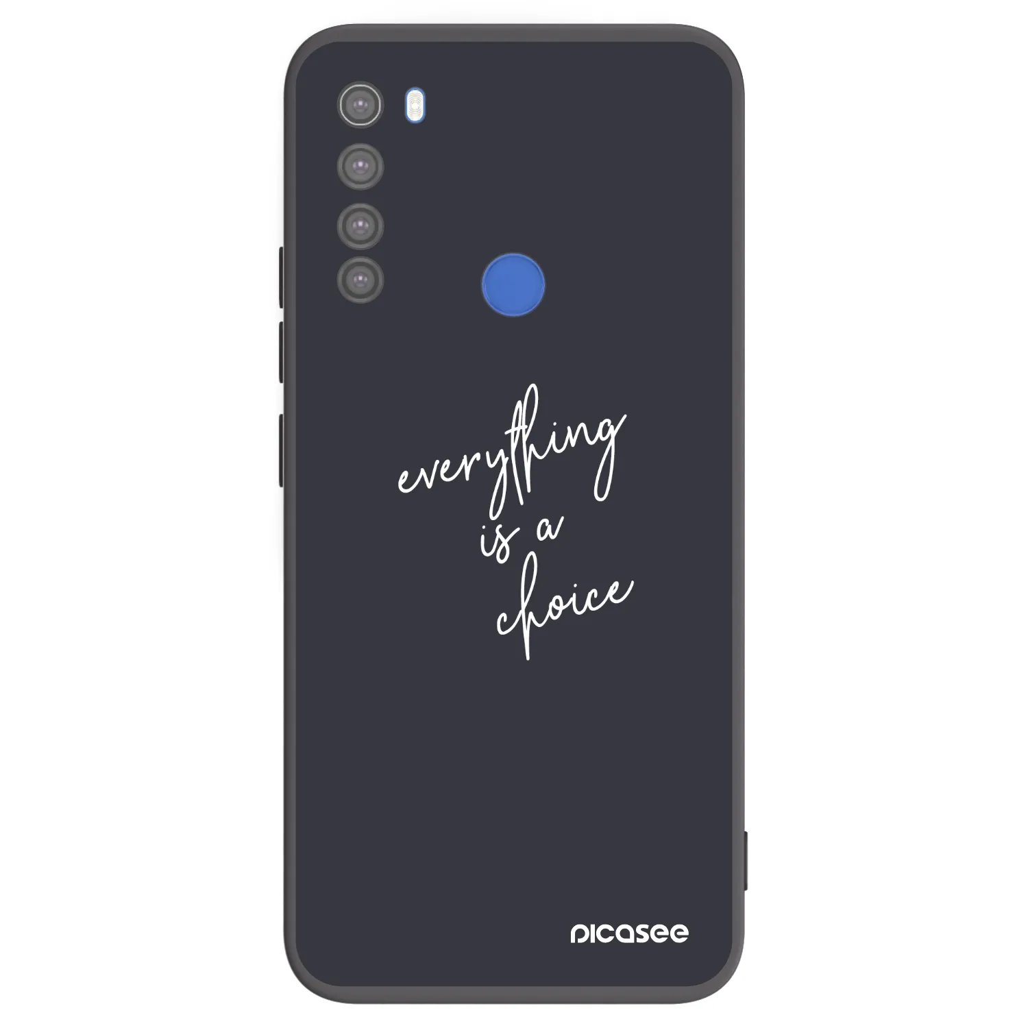 Picasee silikonski črni ovitek za Xiaomi Redmi Note 8T - Everything is a choice