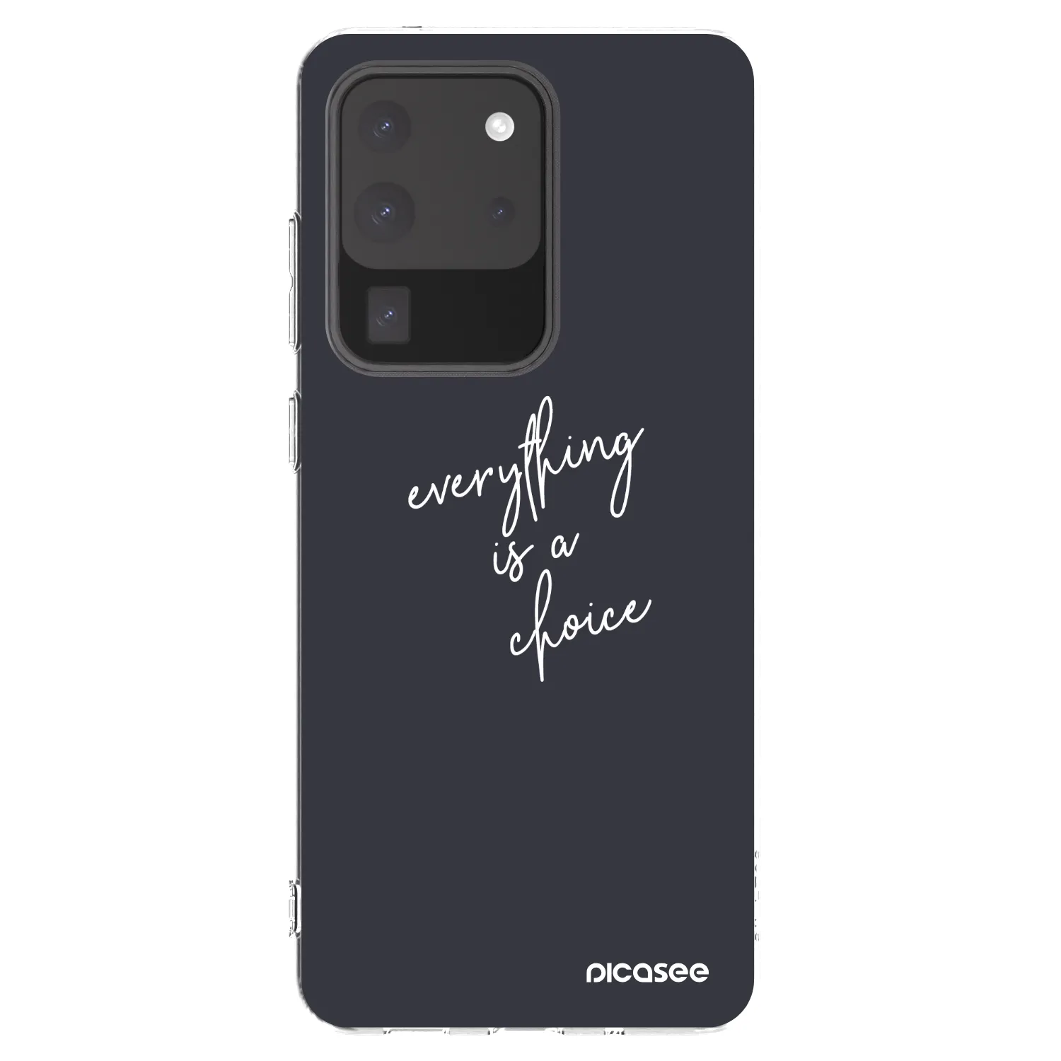 Picasee silikonski prozorni ovitek za Samsung Galaxy S20 Ultra 5G G988F - Everything is a choice
