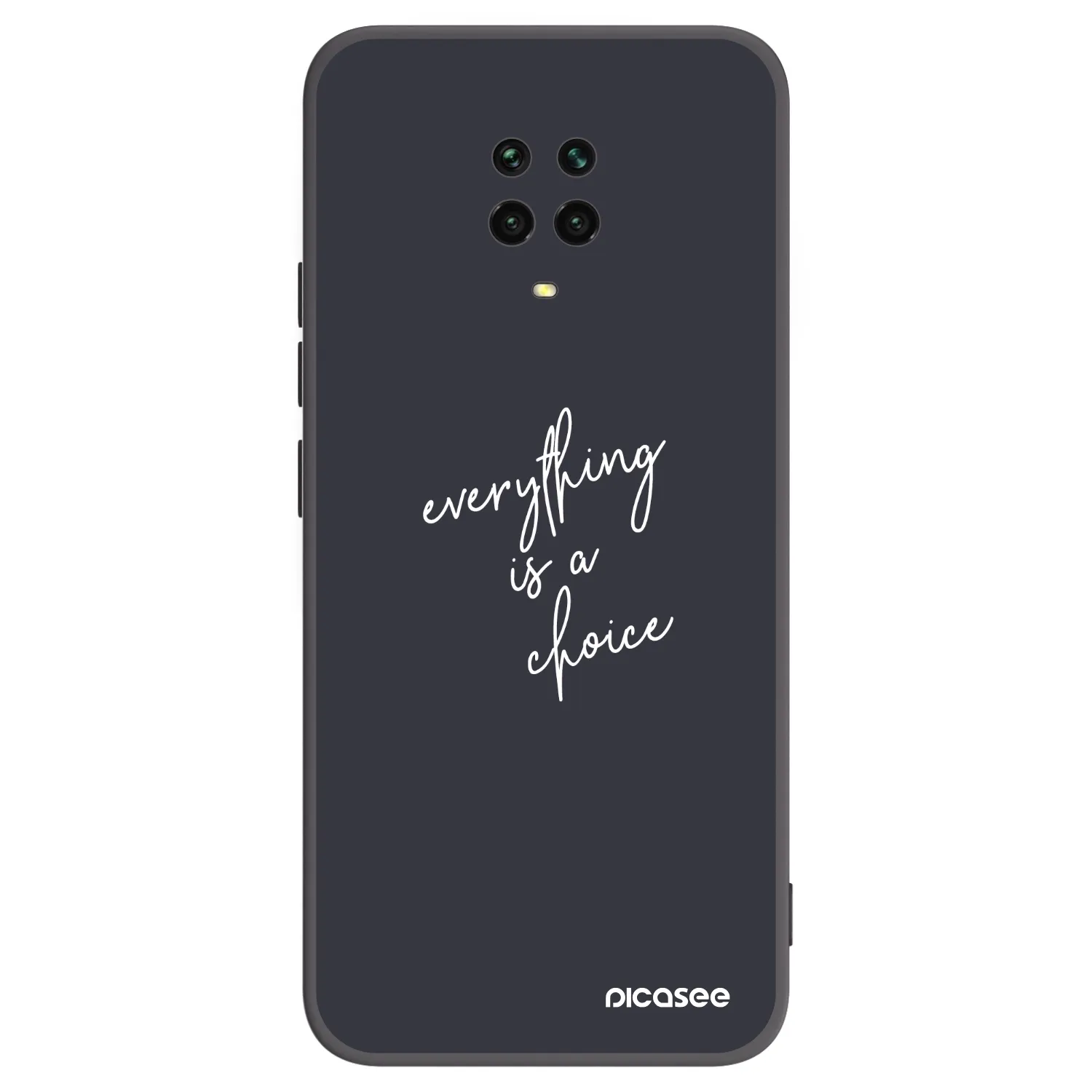 Picasee silikonski črni ovitek za Xiaomi Redmi Note 9 Pro - Everything is a choice