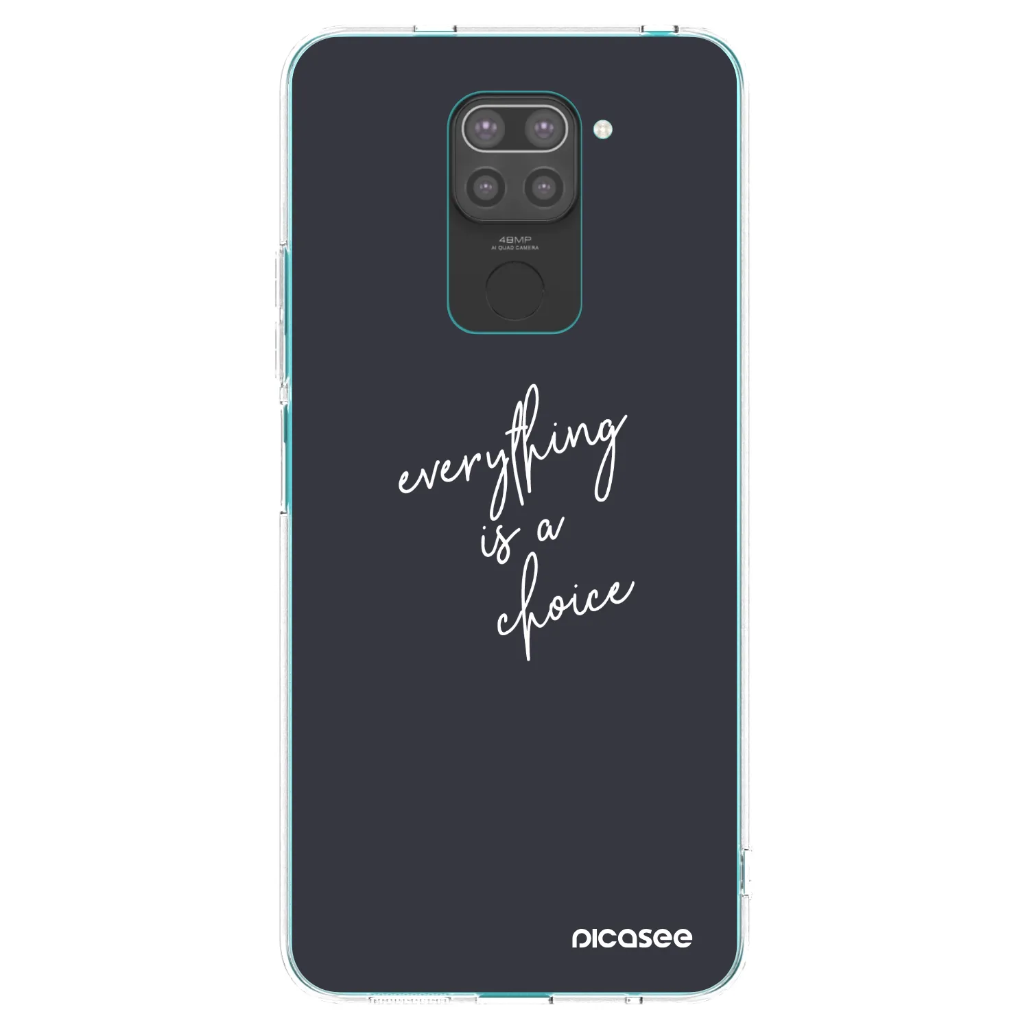 Picasee silikonski črni ovitek za Xiaomi Redmi Note 9 - Everything is a choice