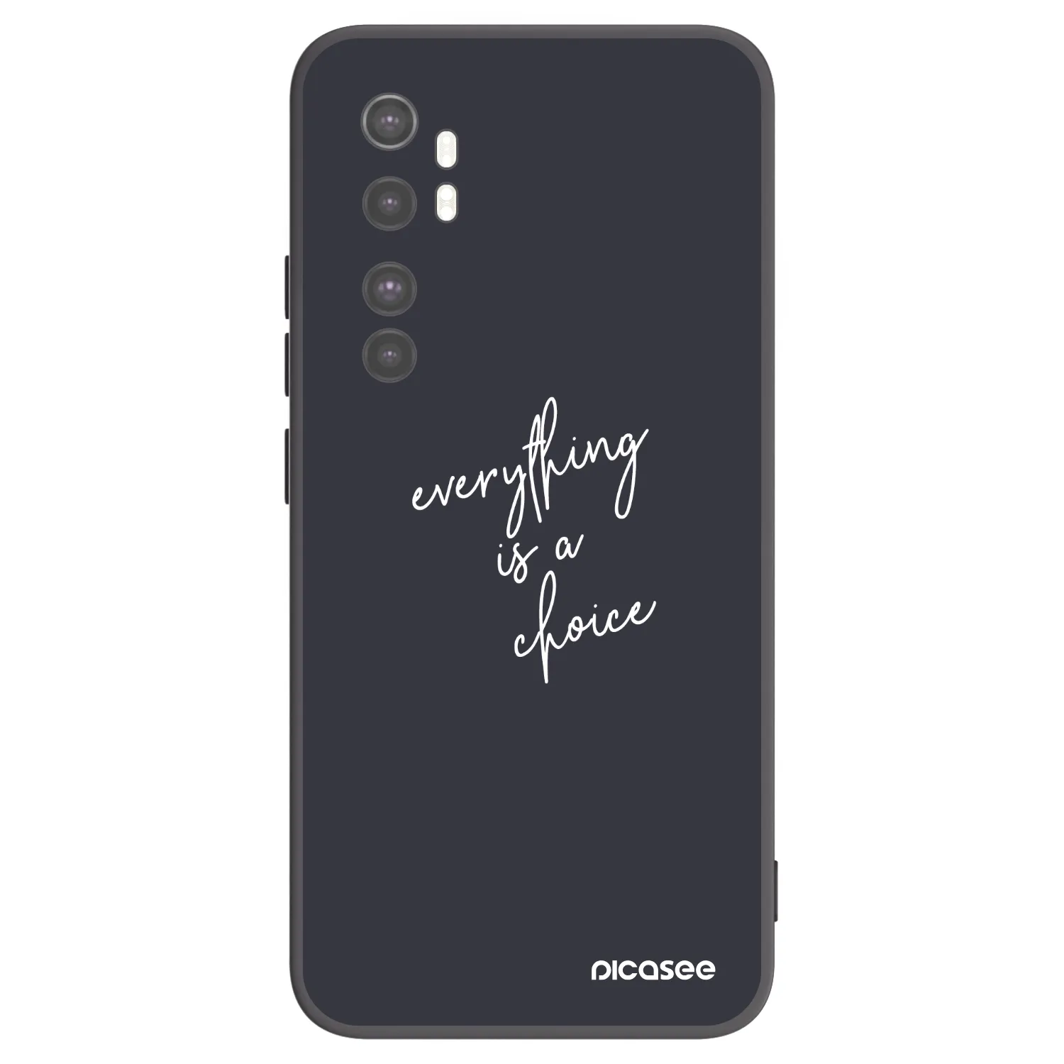 Picasee silikonski črni ovitek za Xiaomi Mi Note 10 Lite - Everything is a choice