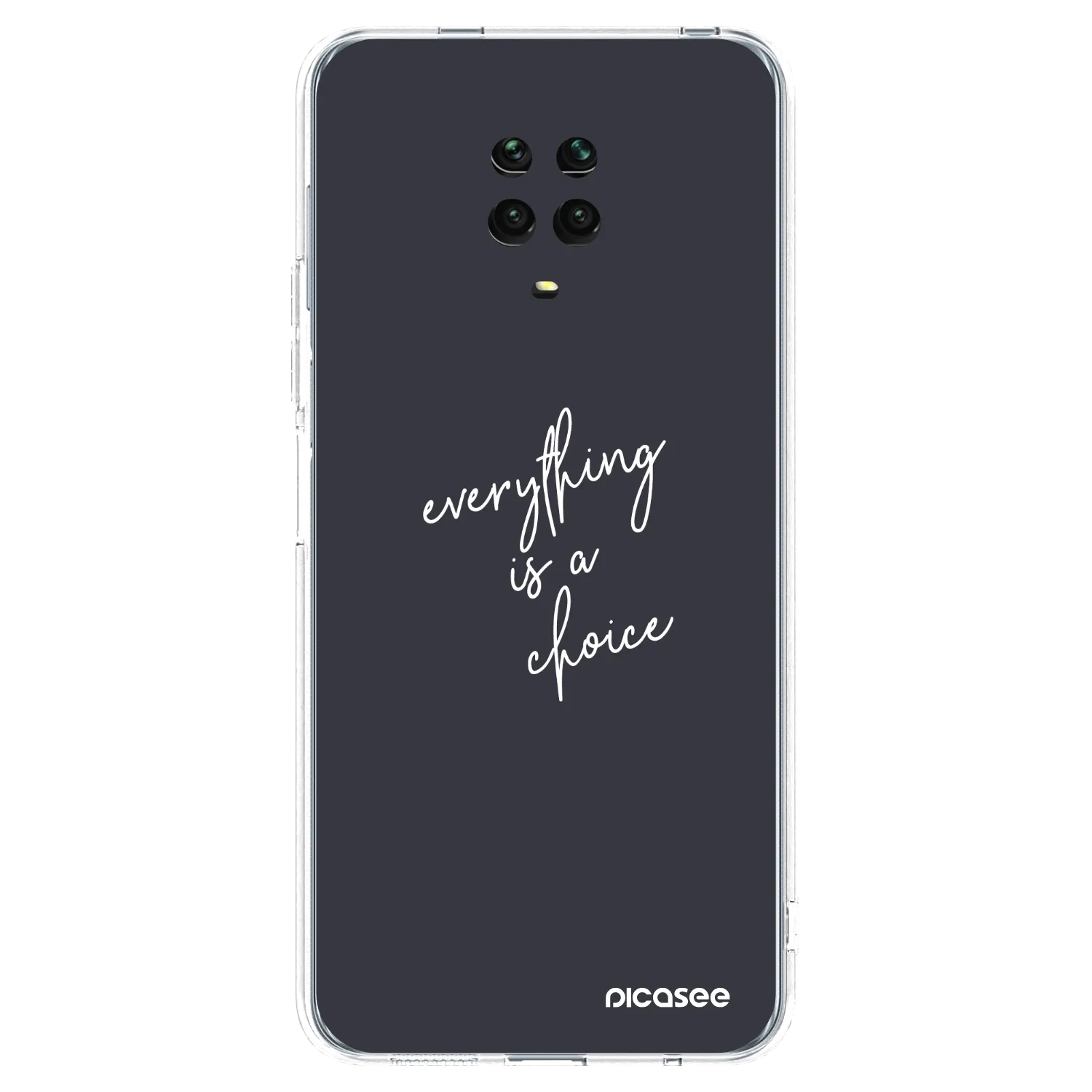 Picasee silikonski prozorni ovitek za Xiaomi Redmi Note 9S - Everything is a choice