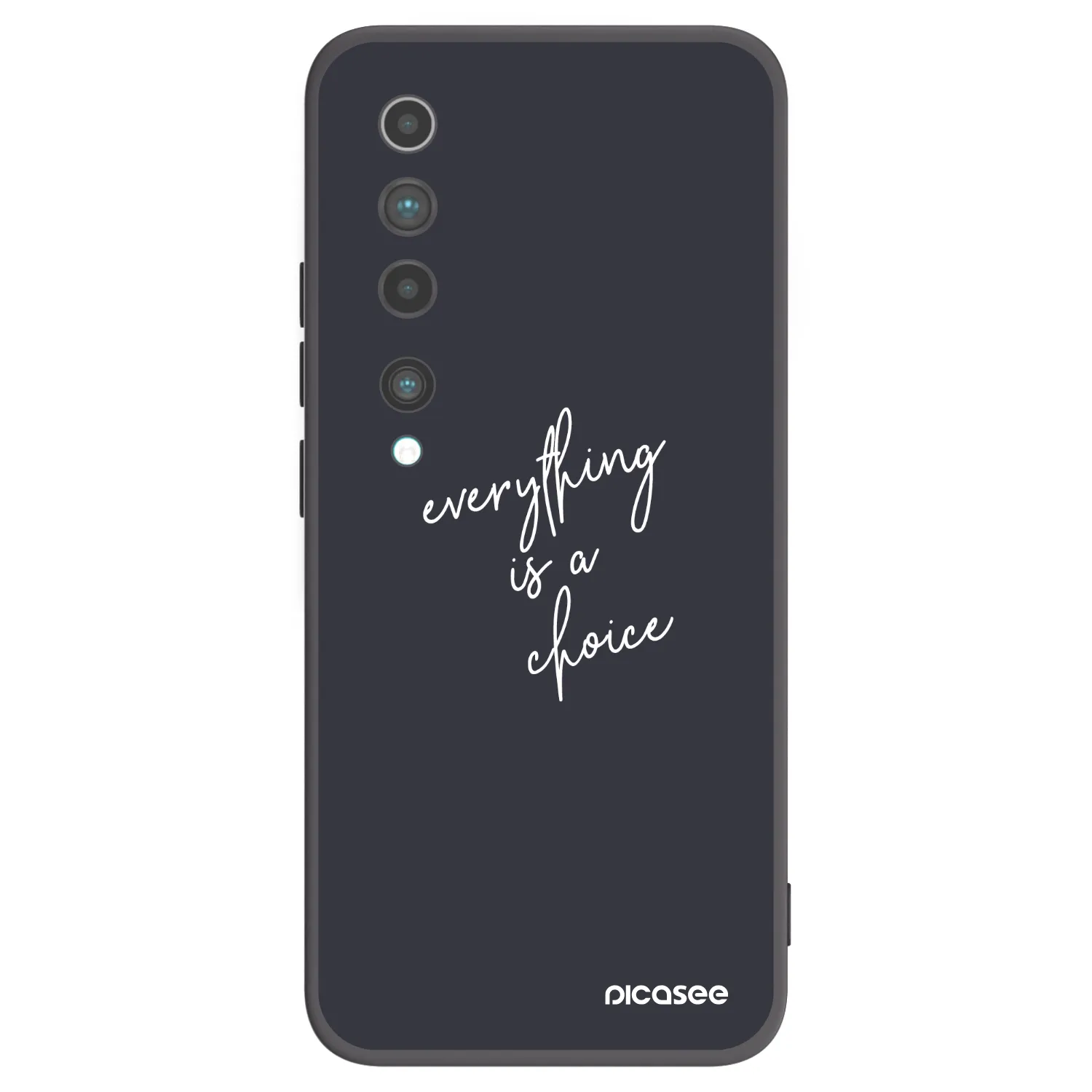 Picasee silikonski črni ovitek za Xiaomi Mi 10 - Everything is a choice