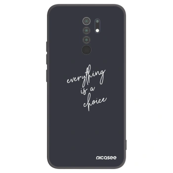 Picasee silikonski črni ovitek za Xiaomi Redmi 9 - Everything is a choice