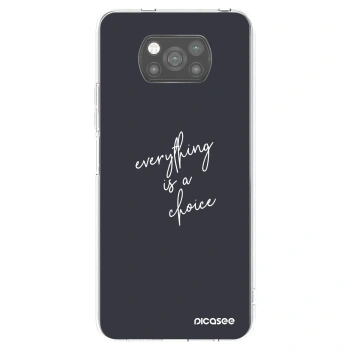 Picasee silikonski črni ovitek za Xiaomi Poco X3 - Everything is a choice