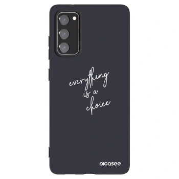 Picasee silikonski črni ovitek za Samsung Galaxy S20 FE - Everything is a choice