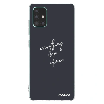 Picasee silikonski prozorni ovitek za Samsung Galaxy M51 M515F - Everything is a choice