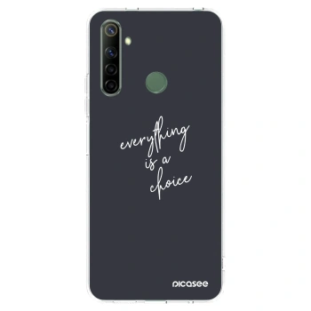 Picasee silikonski prozorni ovitek za Realme 6i - Everything is a choice