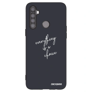 Picasee silikonski črni ovitek za Realme 5 - Everything is a choice