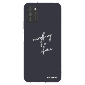 Picasee silikonski prozorni ovitek za Xiaomi Poco M3 - Everything is a choice