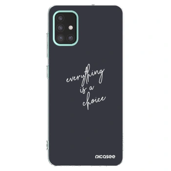 Picasee silikonski prozorni ovitek za Samsung Galaxy M31s - Everything is a choice