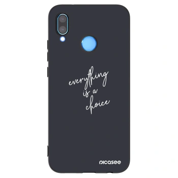 Picasee silikonski črni ovitek za Huawei P20 Lite - Everything is a choice