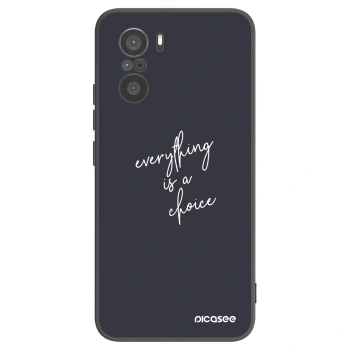 Picasee silikonski črni ovitek za Xiaomi Poco F3 - Everything is a choice