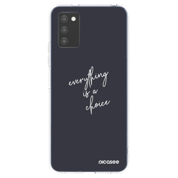 Picasee silikonski prozorni ovitek za Samsung Galaxy A02s A025G - Everything is a choice