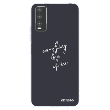 Picasee silikonski prozorni ovitek za Vivo Y20s - Everything is a choice