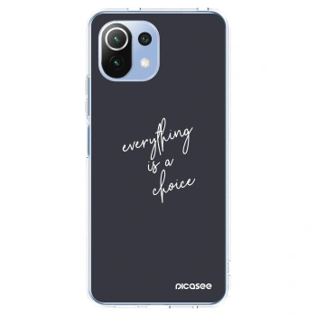Picasee silikonski prozorni ovitek za Xiaomi 11 Lite 5G NE - Everything is a choice