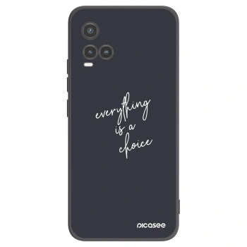 Picasee silikonski črni ovitek za Vivo Y33s - Everything is a choice